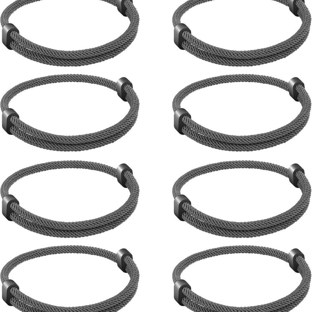 Braided Rope Cord Bracelets 8PCS Men Women Nautical Beach Surf Gift Set